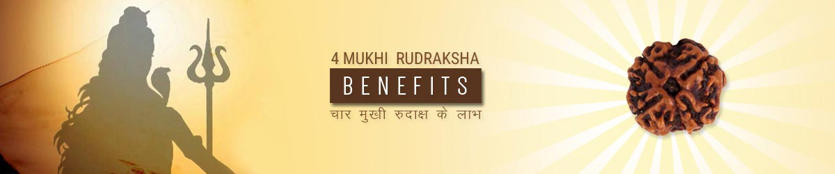 About Rudraksha, चार मुखी रुद्राक्ष लाभ