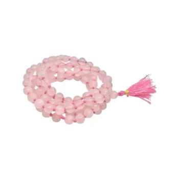 Rose Quartz Mala (गुलाबी पत्थर माला)