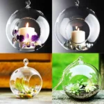 Crystal Glass Tea Light Candle Holder (ग्लास होल्डर)