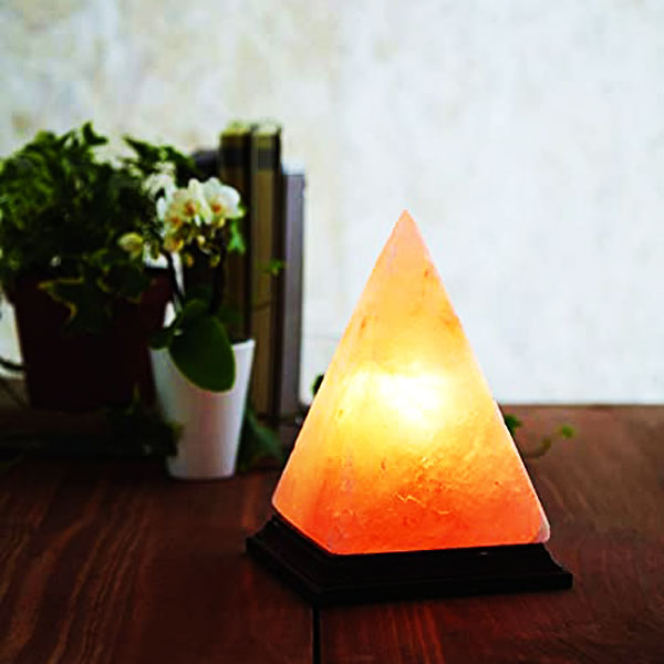 Pyramid-Shape Himalayan Salt Lamp