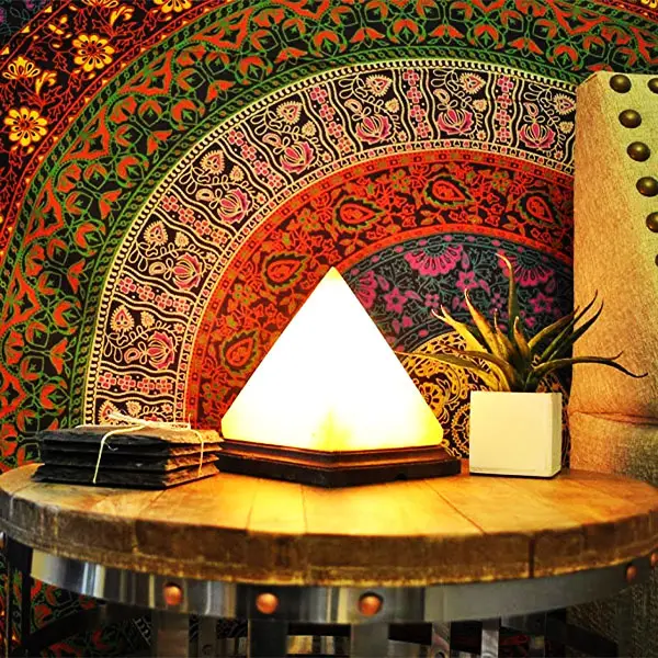 Pyramid-Shape Himalayan Salt Lamp