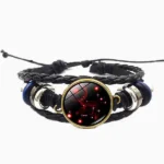 Kark Rashi Bracelet, Cancer Zodiac Sign Bracelet, Cancer Leather Bracelet, कर्क राशि ब्रेसलेट