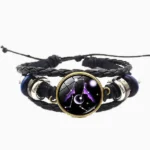 Mithun Rashi Leather Bracelet, Gemini Zodiac Sign Bracelet, Gemini Leather Bracelet, मिथुन राशि ब्रेसलेट