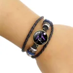 Mithun Rashi Leather Bracelet, Gemini Zodiac Sign Bracelet, Gemini Leather Bracelet, मिथुन राशि ब्रेसलेट
