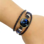 Meen Rashi Bracelet, Pisces Zodiac Sign Bracelet, Pisces Leather Bracelet, मीन राशि ब्रेसलेट