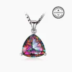 Rainbow Mystic Topaz Triangle (इंद्रधनुष लॉकेट)