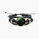 Sagittarius Leather Bracelet, Dhanu Rashi Bracelet, Adjustable - Image 2