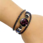 Scorpio Leather Bracelet, Vrishchik Rashi Bracelet, Scorpio Zodiac Sign Bracelet, वृश्चिक राशि ब्रेसलेट