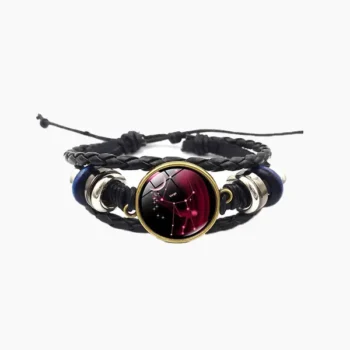 Virgo Leather Bracelet, Kanya Rashi Bracelet, Virgo Zodiac Sign Bracelet, कन्या राशि ब्रेसलेट
