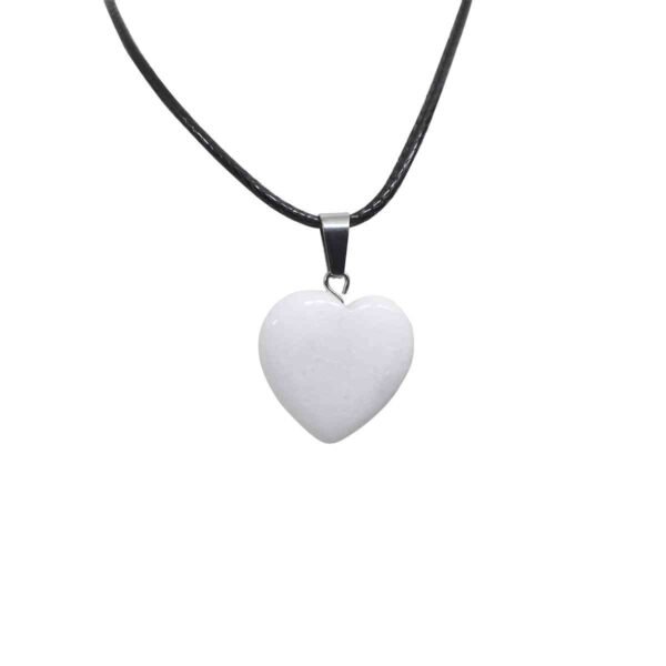 White Stone Heart Pendant व इट स ट न ह र - Black Stone Heart Pendant White Stone Heart Pendant व इट स ट न ह र - Black Stone Heart Pendant