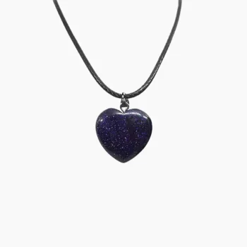 Blue Glitter Heart Pendant (दिल लॉकेट)