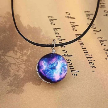 Crystal Glass Galaxy Pendant (गैलेक्सी लॉकेट)
