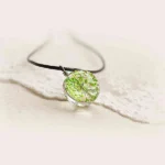 Crystal Glass Green Pendant (स्फटिक लॉकेट)