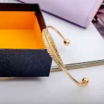 Golden Leaf Bangal, Golden Leaf Kada, Golden Leaf Bracelet, गोल्डन लीफ़ ब्रेसलेट