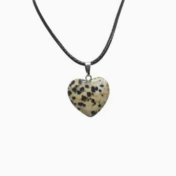 Leopard Stone Heart Pendant (दिल लॉकेट)