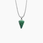 Malachite Conical Pendant (मैलाकाइट लॉकेट)