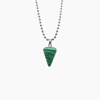 Malachite Conical Pendant (मैलाकाइट लॉकेट)