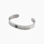 Om Silver Bangle, Om Silver Bracelet, Om Silver Kada, ॐ सिल्वर ब्रेसलेट