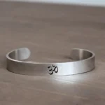 Om Silver Bangle, Om Silver Bracelet, Om Silver Kada, ॐ सिल्वर ब्रेसलेट