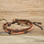 Rope Leather Bracelet, चमड़े की रस्सी ब्रेसलेट, Stylish Leather Bracelet