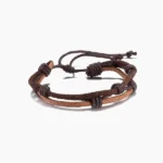 Rope Leather Bracelet, चमड़े की रस्सी ब्रेसलेट, Stylish Leather Bracelet