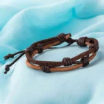 Rope Leather Bracelet, चमड़े की रस्सी ब्रेसलेट, Stylish Leather Bracelet