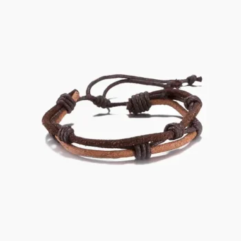 Rope Leather Bracelet, चमड़े की रस्सी ब्रेसलेट, Stylish Leather Bracelet