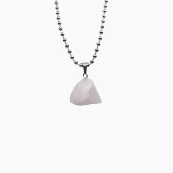 Rose Quartz Pyramid Pendant (रोज क्वॉर्ट्स लॉकेट)