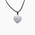White Stone Heart Pendant (दिल लॉकेट)