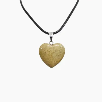 Yellow Stone Heart Pendant (दिल लॉकेट)
