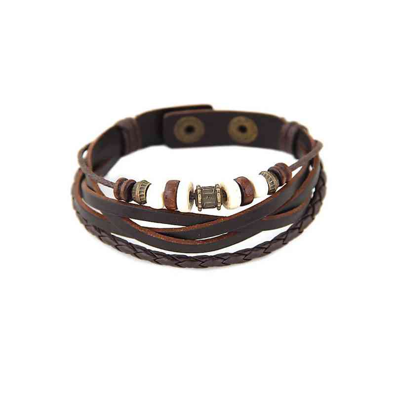 Black Leather Bracelet (काली चमड़ी ब्रेसलेट) | Buy Black Leather Bracelet