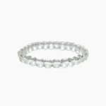 Crystal Bracelet, White Round Bead Bracelet, स्फटिक ब्रेसलेट