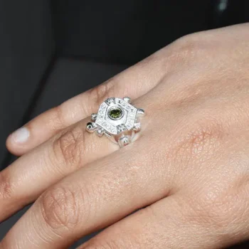 Double Stone Tortoise Ring (कछुआ अंगूठी)