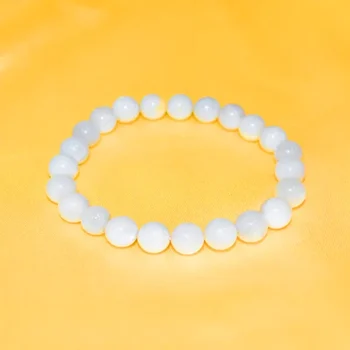 Howlite Stone Round Bracelet, howlite stone bracelet, White Howlite Bead Bracelet, हाउलाइट स्टोन ब्रेसलेट