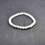 Howlite Stone Round Bracelet, howlite stone bracelet, White Howlite Bead Bracelet, हाउलाइट स्टोन ब्रेसलेट