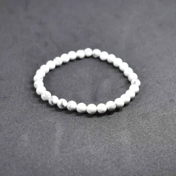 Howlite Stone Round Bracelet, howlite stone bracelet, White Howlite Bead Bracelet, हाउलाइट स्टोन ब्रेसलेट