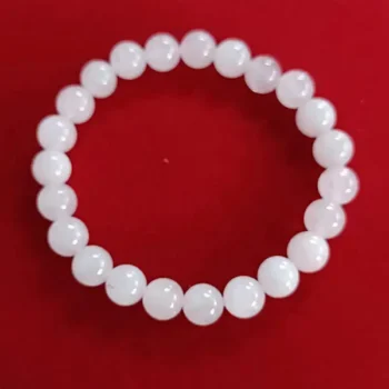 Pink Bead Bracelet, Rose Quartz Bead Bracelet, rose quartz stone bracelet, गुलाबी स्फटिक स्टोन ब्रेसलेट