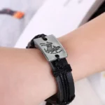 Sagittarius Zodiac Leather Bracelet, Dhanu Rashi Leather Bracelet, sagittarius zodiac bracelet, धनु राशि ब्रेसलेट