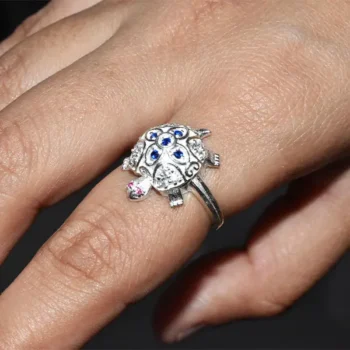 Tortoise Flower Ring (कछुआ अंगूठी)