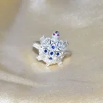 Tortoise Flower Ring (कछुआ अंगूठी)