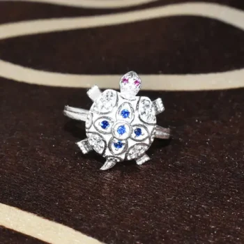 Tortoise Flower Ring (कछुआ अंगूठी)