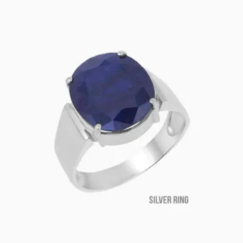 Certified Blue Sapphire Ring (नीलम अंगूठी)
