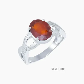 Certified Gomed Ring (गोमेद अंगूठी)