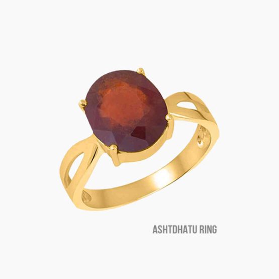Hessonite Gemstone Ring, Hessonite Ring, Gomed Stone Ring, गोमेद अंगूठी