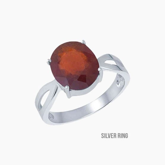 Hessonite Gemstone Ring, Hessonite Ring, Gomed Stone Ring