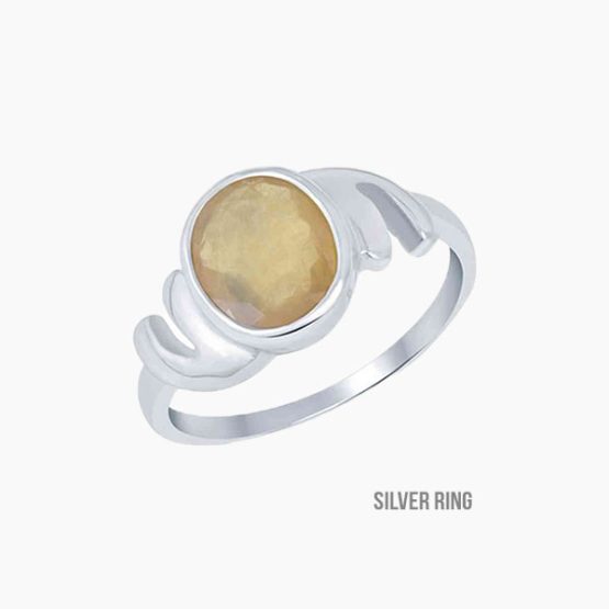 Siddh Yellow Sapphire Ring, Yellow Sapphire Ring, Yellow Pukhraj Ring