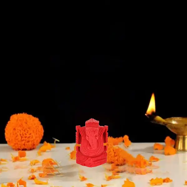 Coral Stone Ganesh