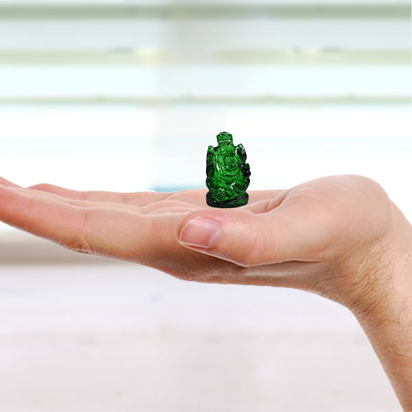 Green Crystal Ganesha