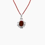 Hessonite Stone Pendant (गोमेद लॉकेट)