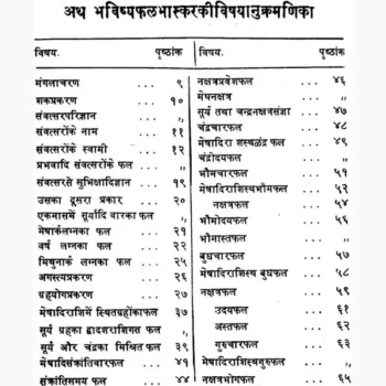 Bhavishya Fal Bhaskarah Book (भविष्य फल भास्कर: पुस्तक)